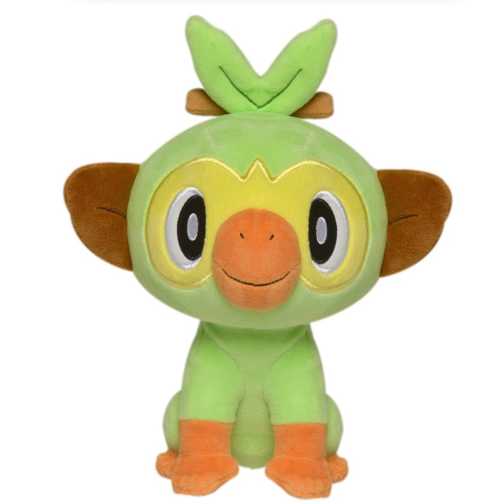 POKÉMON Grookey Plush Stuffed Animal Toy, 8 Inches, Green